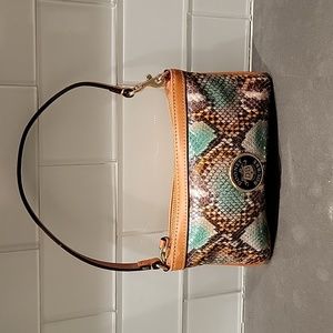 DOONEY & BOURKE SNAKESKIN CLUTCH/WRISTLET Like NWOT